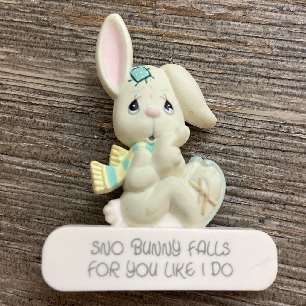5/$10vtg 80s Sno Bunny Falls For You Like I Do Sameul J Butcher Enesco Broach